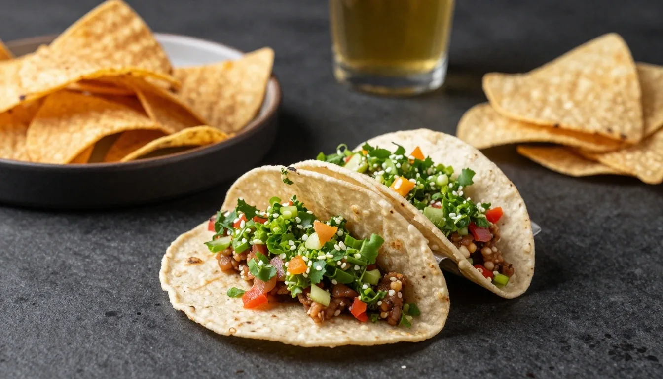 Authentic Mexican feast arranged on dark stone