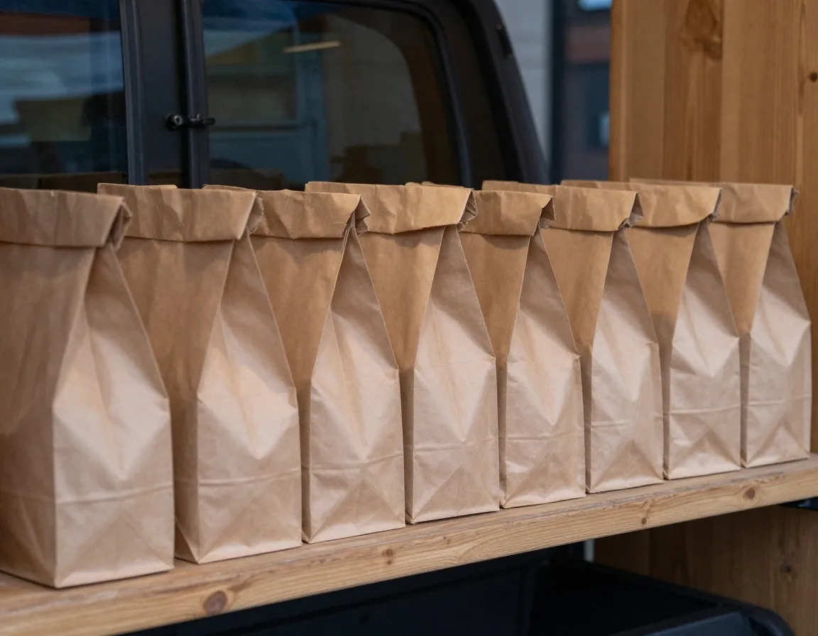 Sealed catering and delivery bags ready for Sydney dispatch