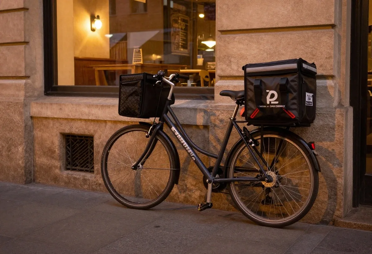 Guzman y Gomez delivery courier navigating Sydney CBD