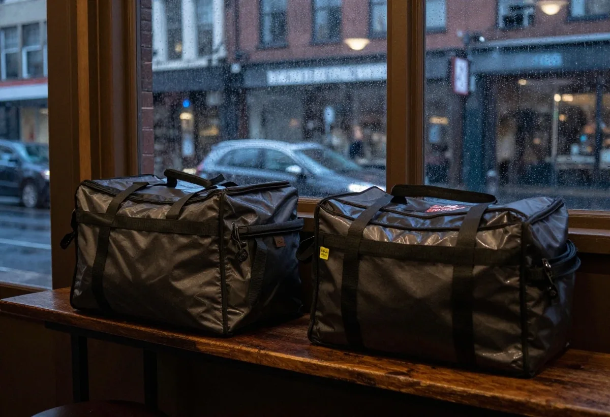 Insulated thermal bags keeping Mexican food hot during transit
