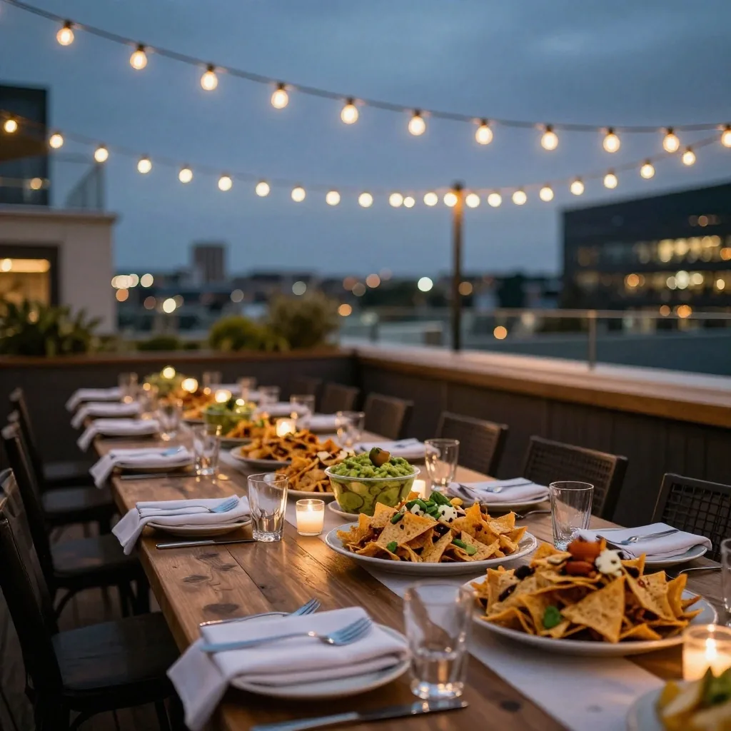 Party-size nacho platters and fresh guacamole tubs for Sydney gatherings