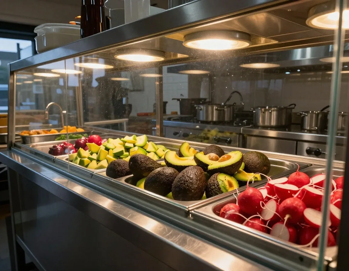 Commercial prep counter with strict allergen separation